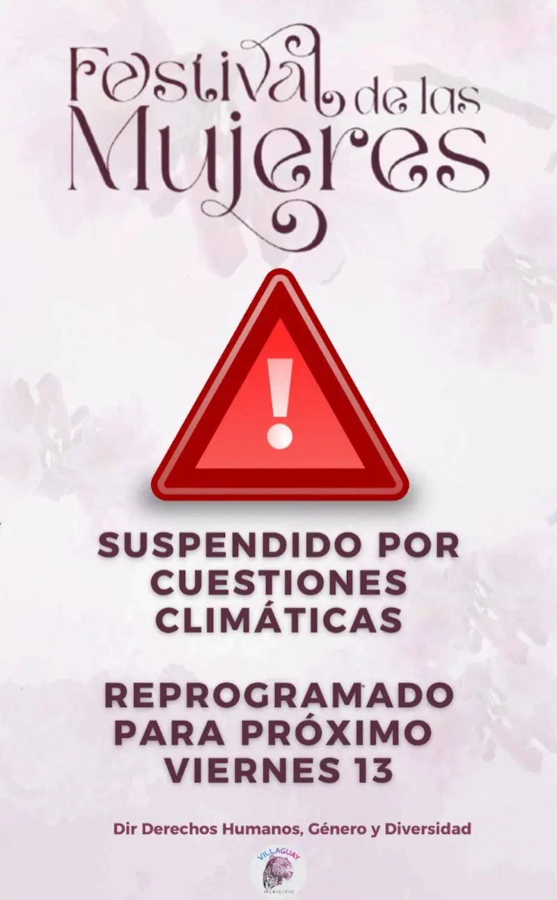 Se suspendi� el festival de la mujer programado para este domingo 